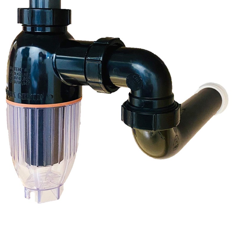 PermaFLOW PF WaterWorks PT5001-2 SinkGENIE No Mess Money Saving P-Trap - 2 Pack, Black and Transparent - Image 3